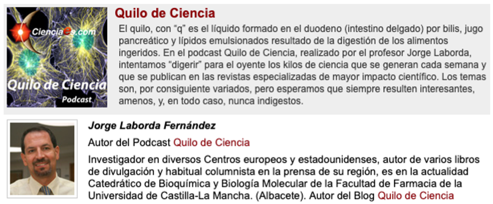 Quilo de Ciencia - Prof Jorge Laborda