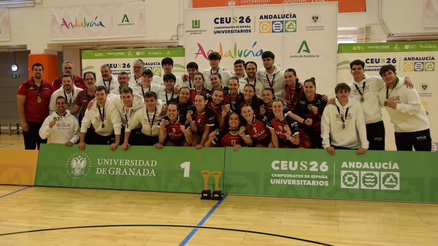La UCLM, en la entrega de las dos medallas de oro en el CEU de balonmano